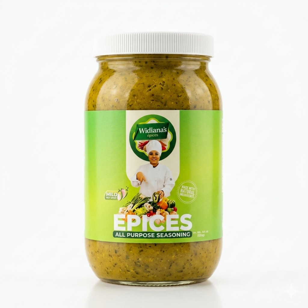 Widiana's Epices All Purpose Seasoning 16 oz Mild | Family Friendly Caribbean Spice Paste | All Natural Gluten Free Vegan