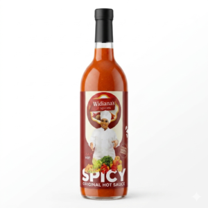 Widiana's Original Hot Sauce 35 oz 750mL large wine bottle restaurant bulk size all natural Caribbean spicy sauce no preservatives gluten free vegan made in Indianapolis Indiana FDA registered